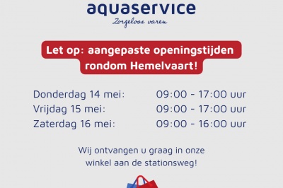 👉Aangepaste openingstijden rondom hemelvaart!