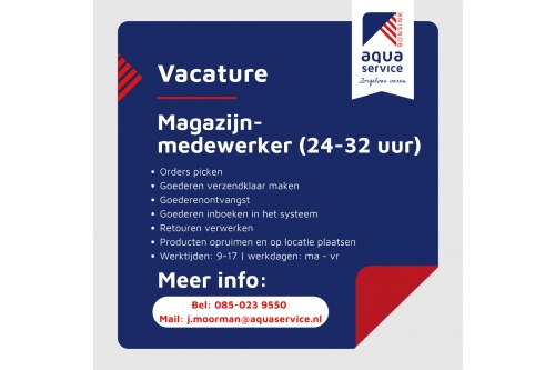 𝗩𝗮𝗰𝗮𝘁𝘂𝗿𝗲: 𝗠𝗮𝗴𝗮𝘇𝗶𝗷𝗻𝗺𝗲𝗱𝗲𝘄𝗲𝗿𝗸𝗲𝗿 (𝟮𝟰-𝟯𝟮 𝘂𝘂𝗿)