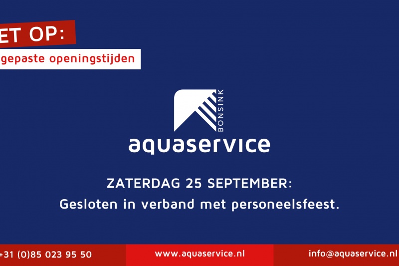 Personeelsfeest Aquaservice