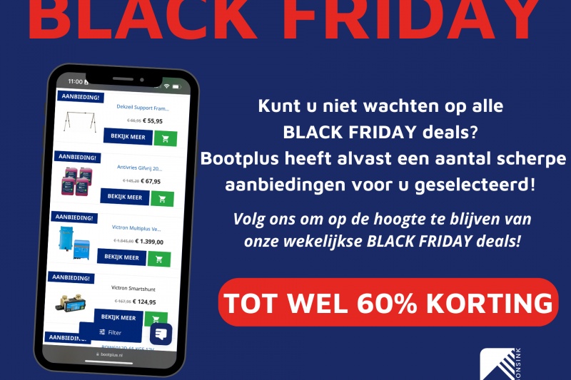 Black Friday deals op bootplus.nl